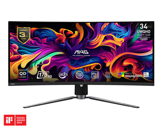 MSI MAG 341CQP QD-OLED 34" 2K QD-OLED 175Hz Gaming Monitor